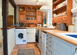 Dishwasher, high chair, cookware/dishes/utensils