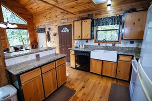 Oven, stovetop, dishwasher, coffee/tea maker