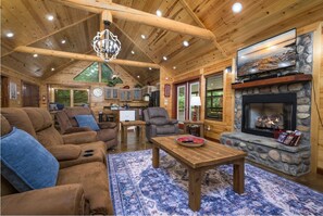 Télévision, cheminée