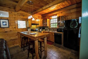 Oven, stovetop, dishwasher, coffee/tea maker