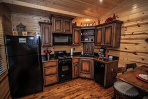 Oven, stovetop, dishwasher, coffee/tea maker