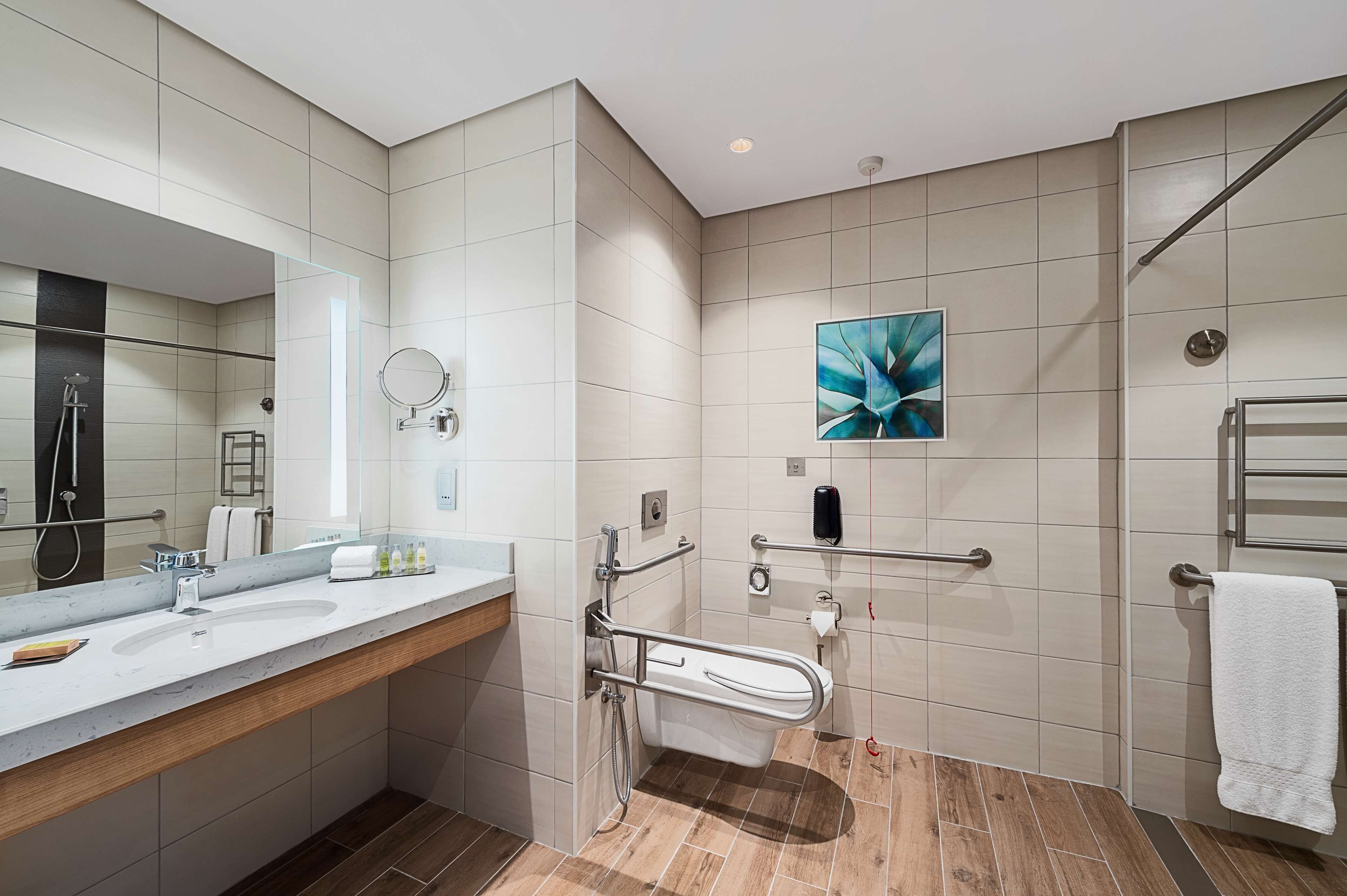 standard room, 1 king bed, accessible | bathroom | free toiletries, hair dryer, towels, soap