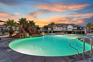 A heated pool
