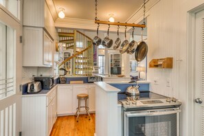 Fridge, microwave, oven, stovetop - Gorgeous Coastal Home with Spacious Decks & Pool- Steps to the Beach and Dining (Santa Rosa Beach)