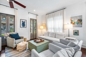 TV, DVD player, video library