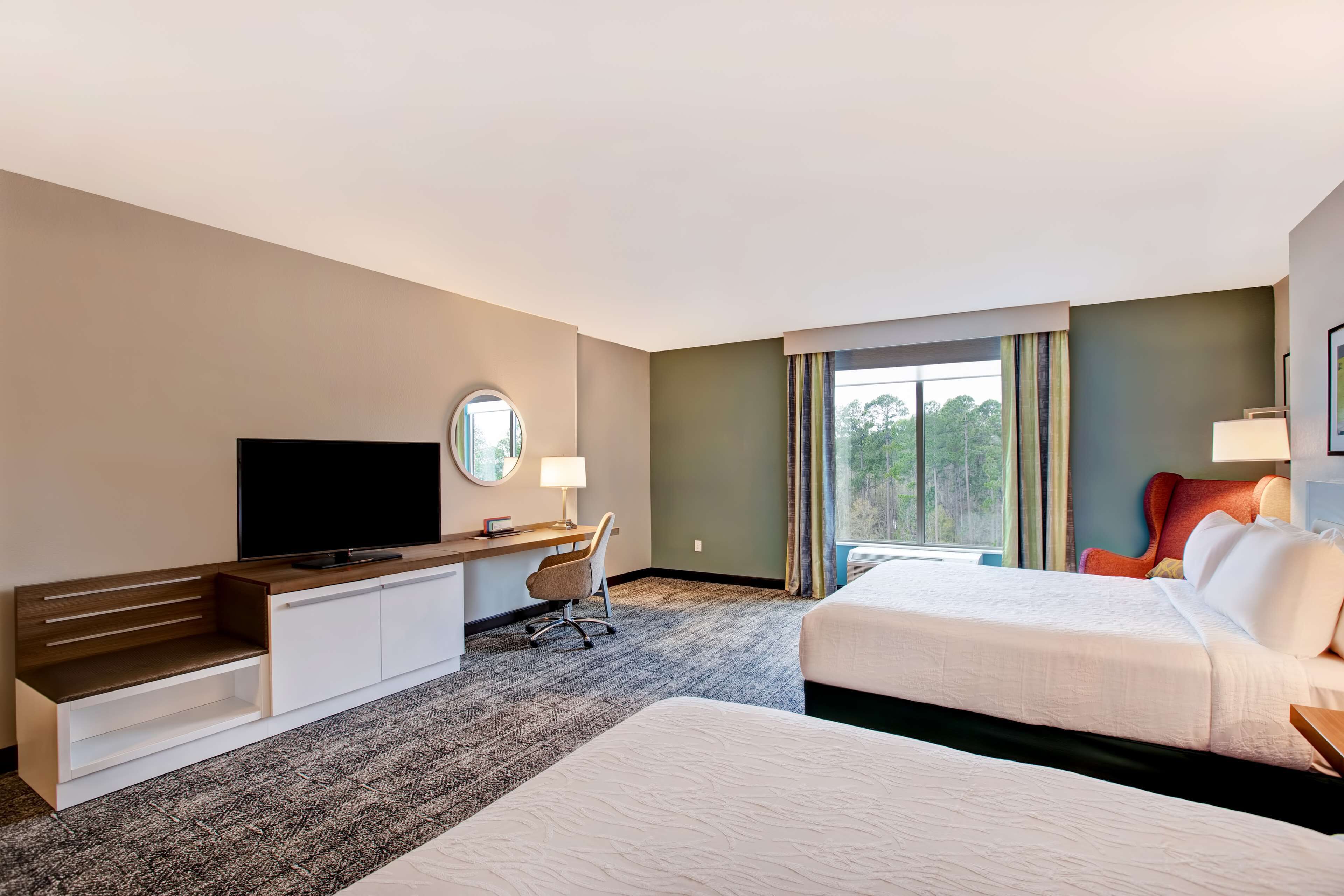 premium bedding, desk, laptop workspace, iron/ironing board