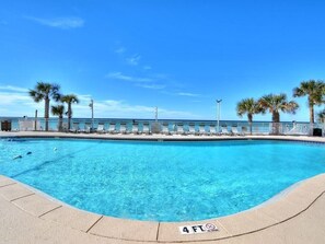A heated pool