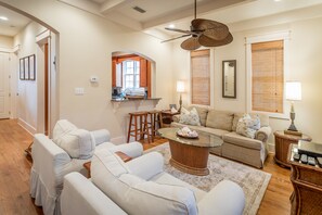 TV, DVD player, video library