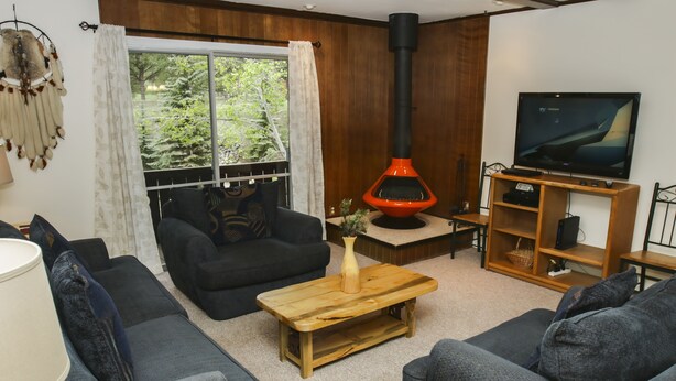 Condo, Multiple Beds, Private Pool, River View | Living room - Fawn Valley Inn: 228 (Estes Park)