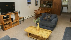 Condo, Multiple Beds, Private Pool, River View | Living room - Fawn Valley Inn: 228 (Estes Park)
