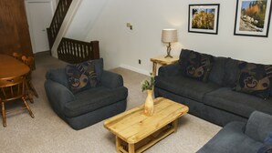 Condo, Multiple Beds, Private Pool, River View | Living room - Fawn Valley Inn: 228 (Estes Park)