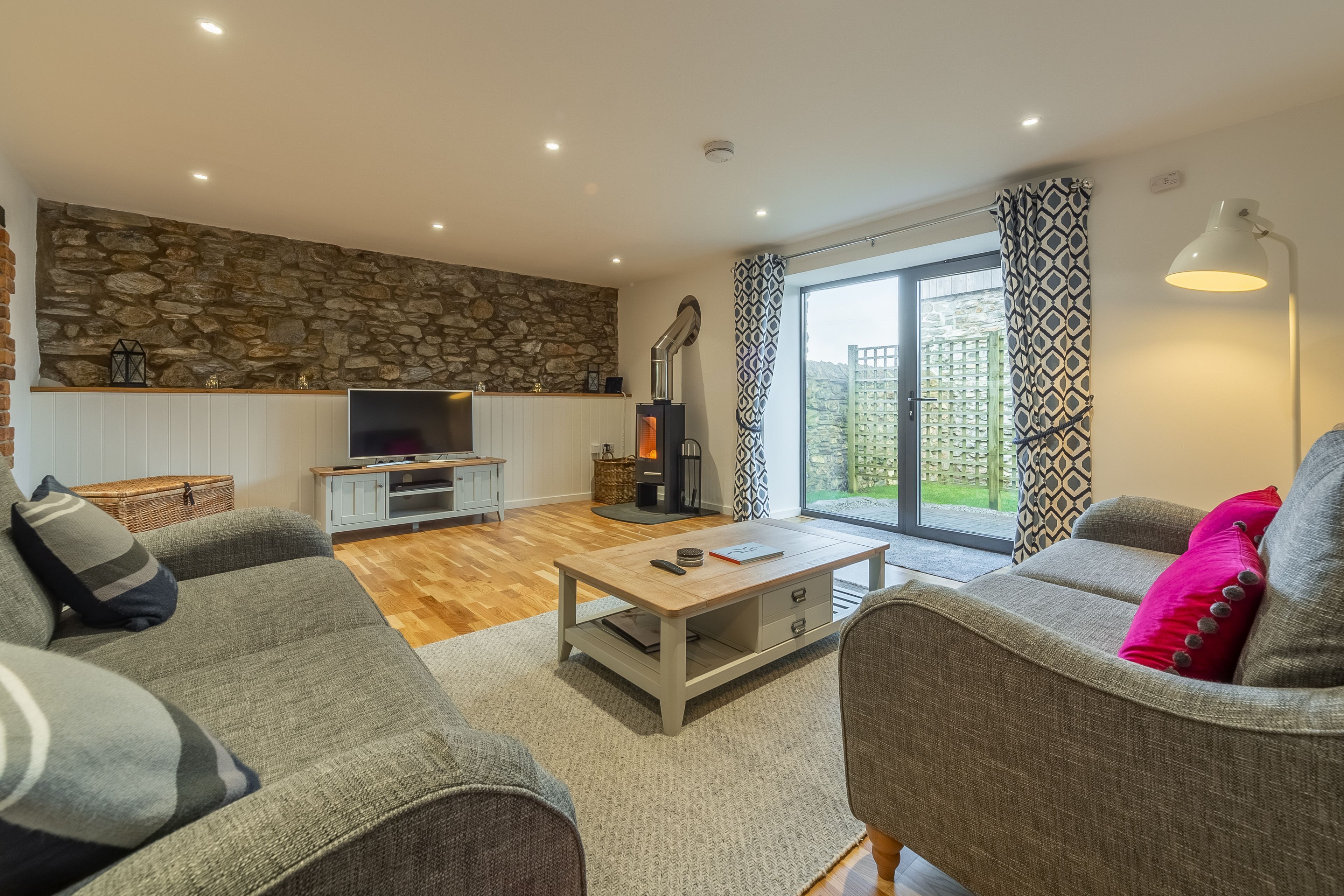 TV, fireplace, DVD player