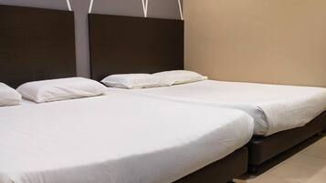 Desk, free WiFi, bed sheets