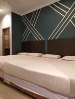 Desk, free WiFi, bed sheets