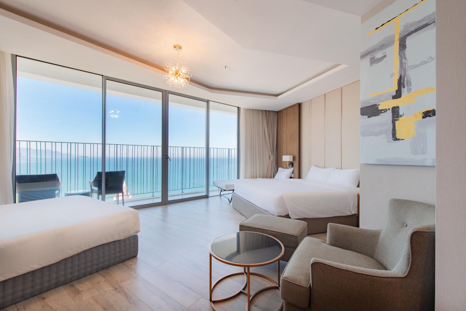 Premium bedding, Select Comfort beds, desk, laptop workspace