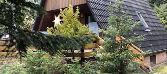 Hambühren Celle Fairytale forest house Drosselbart Roof-only house Sauna Forest edge Wallbox