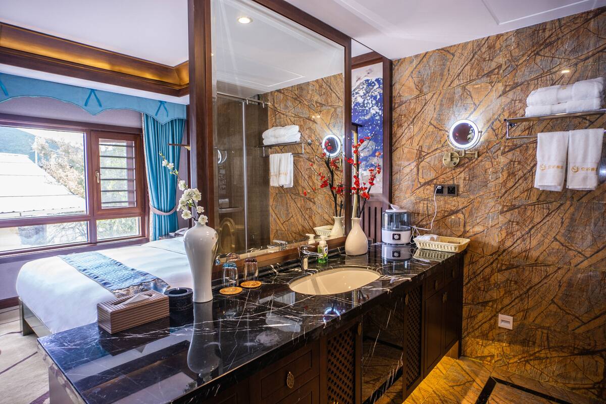 Individually decorated, individually furnished, desk, blackout curtains