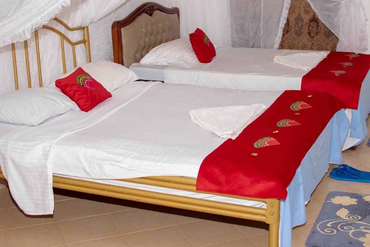 Chambre double ou avec lits jumeaux | Bureau, système d’insonorisation, accès au Wi-Fi (inclus)