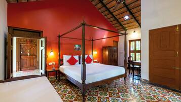Premium bedding, down comforters, pillowtop beds, individually decorated