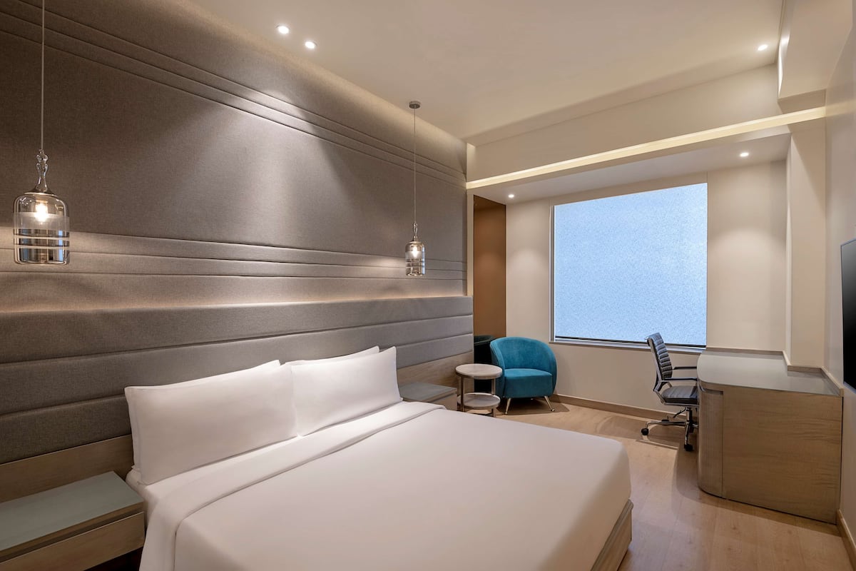 1 slaapkamer, een minibar, een kluis op de kamer, een bureau
