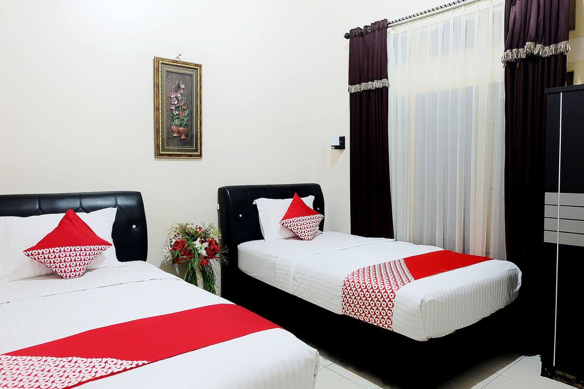 Habitación estándar con 2 camas individuales | Escritorio, wifi gratis y ropa de cama