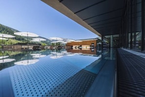 Indoor pool, seasonal outdoor pool, sun loungers