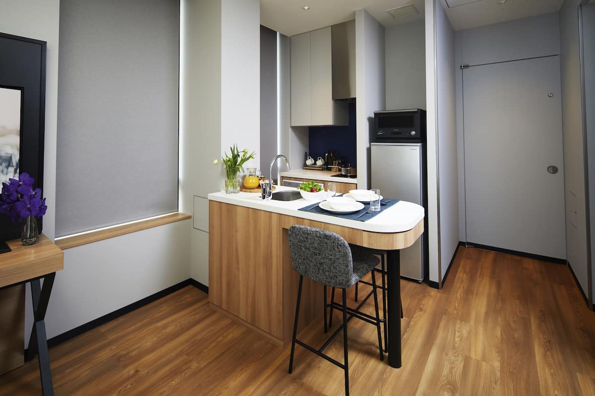 room, 1 bedroom | private kitchen | fridge, microwave, electric kettle, eco-friendly cleaning products