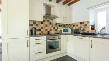 Microwave, stovetop, dishwasher, high chair