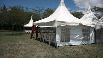 Outdoor wedding area