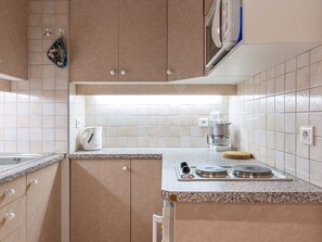 Fridge, microwave, oven, stovetop - Sunny studio at the foot of the slopes in La Plagne (La Plagne-Tarentaise)