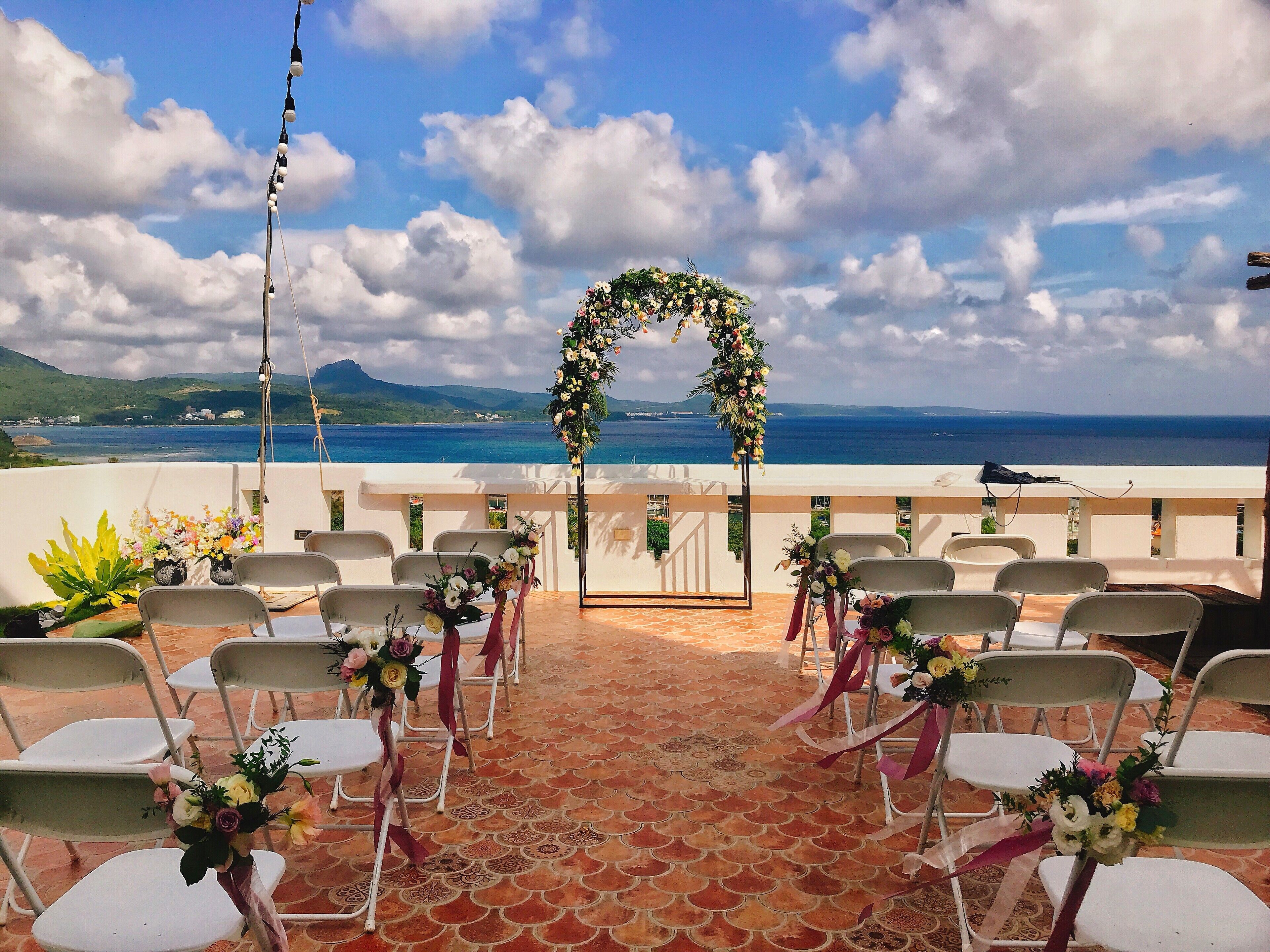 Outdoor wedding area