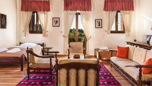 Traditional House | Living room | Flat-screen TV - Maro's Village House, Private & Serene Stone Villa (Platanias)