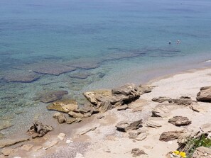 位於海灘上