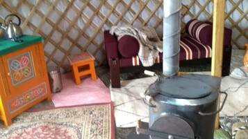 Telt | Opholdsområde | Pejs