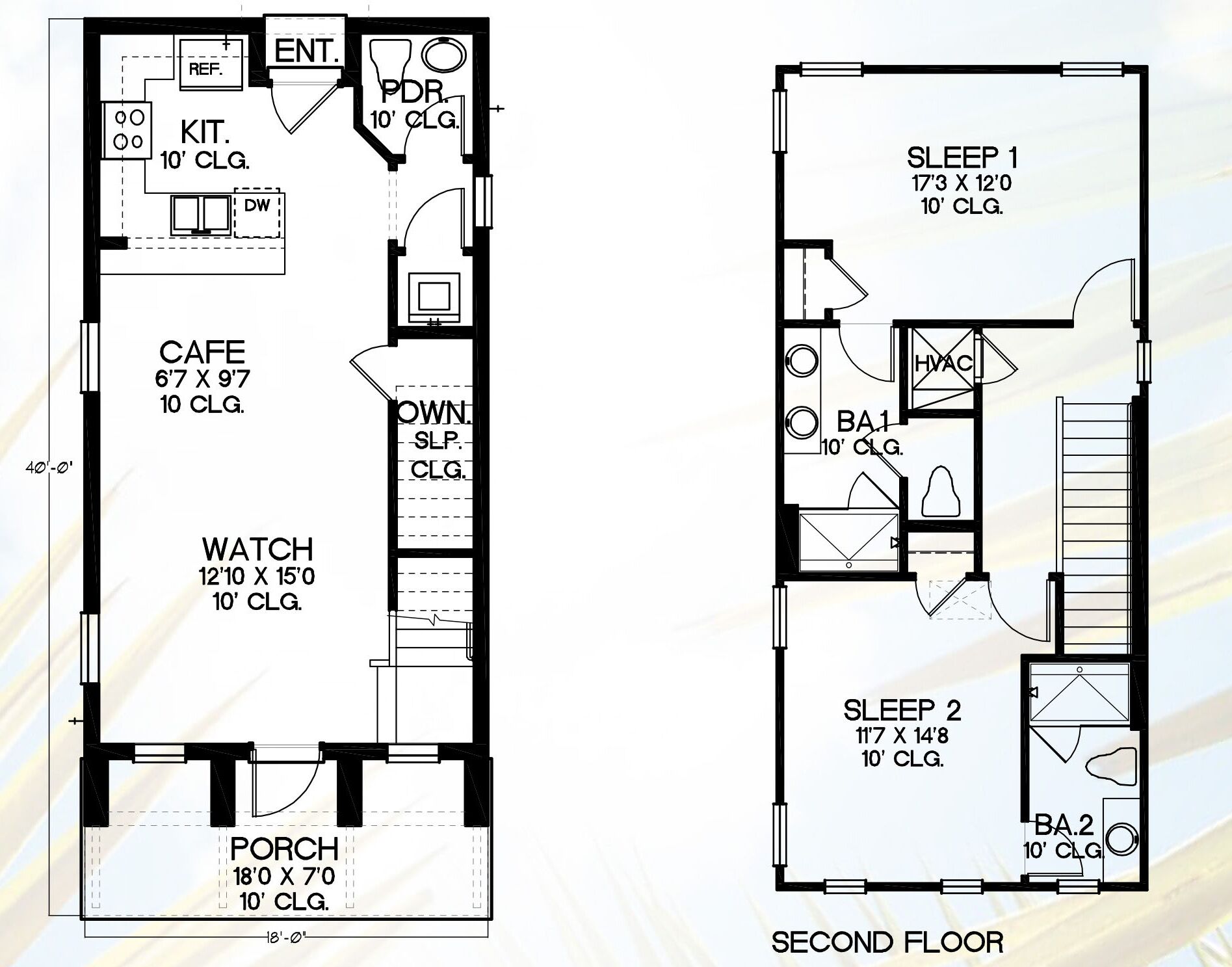 Grundriss eines Hotels mit zwei Schlafzimmern, einer Küche, einem Essbereich, einem Wohnzimmer und einem Balkon.