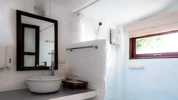 Shower, towels, soap