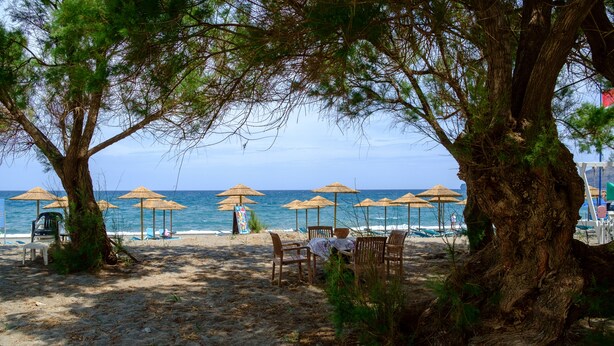 Unclassified image, 1 of 39, button - Seafront Paradise with sand Yard 10 m. from Beach! (Platanias)