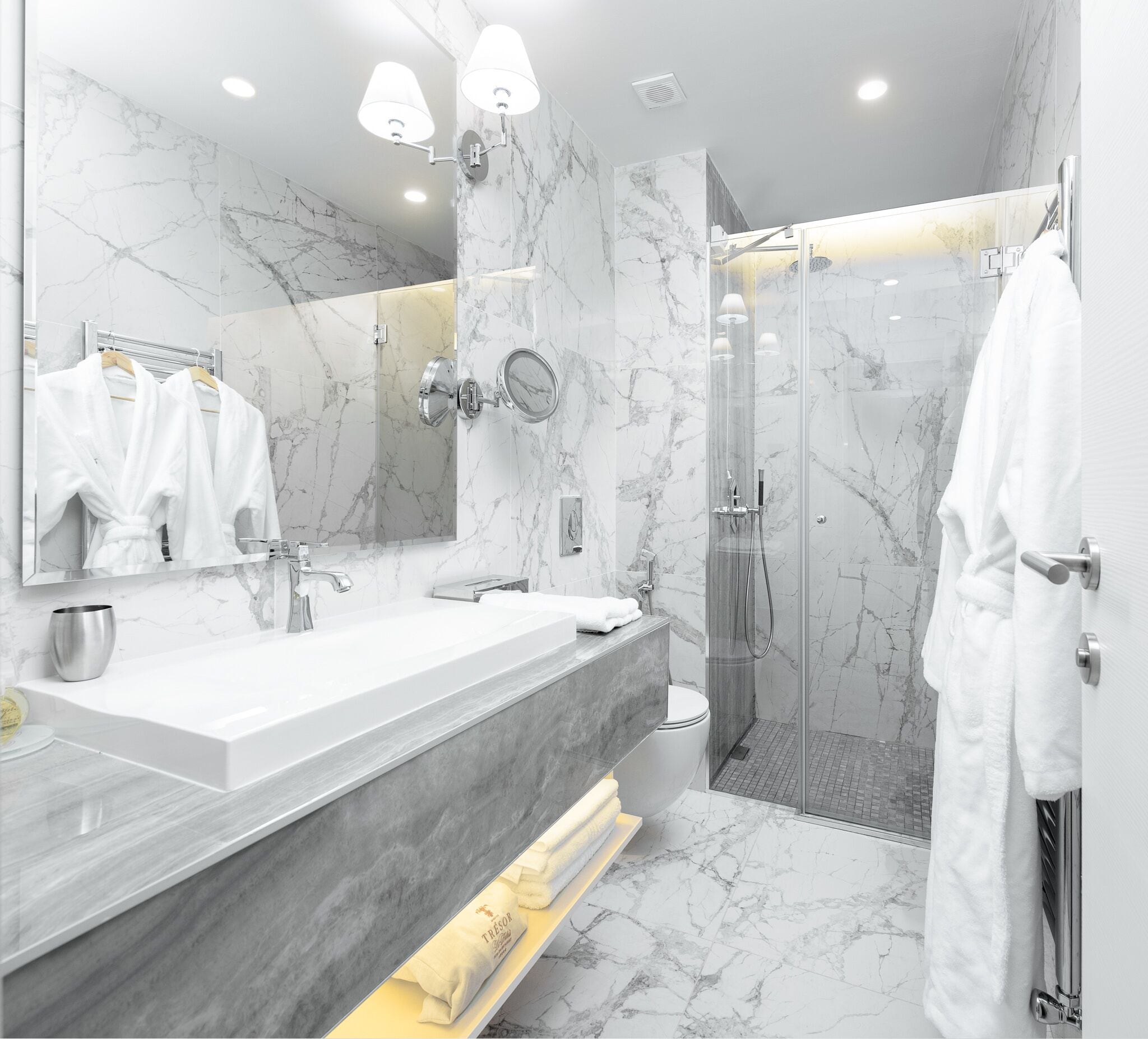 executive room | bathroom | designer toiletries, hair dryer, dressing gowns, slippers