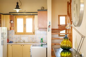 Villa, 2 Bedrooms | Private kitchen | Fridge, oven, stovetop, espresso maker - Summer Home of Skaleta beach (Rethymno)