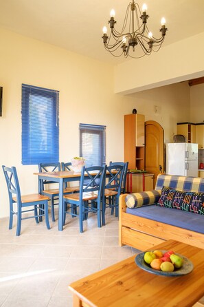 Villa, 2 Bedrooms | Living area | Flat-screen TV - Summer Home of Skaleta beach (Rethymno)