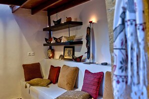 Traditional House, Mezzanine | Living area - Traditional Cretan Stone House 2 (Platanias)