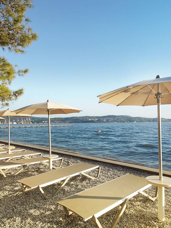 On the beach, black sand, 3 beach bars