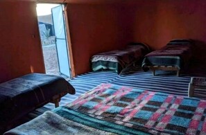 Tent, 3 Single Beds | Free WiFi, bed sheets - Bivouac Erg Merzouga - Campsite (Taouz)