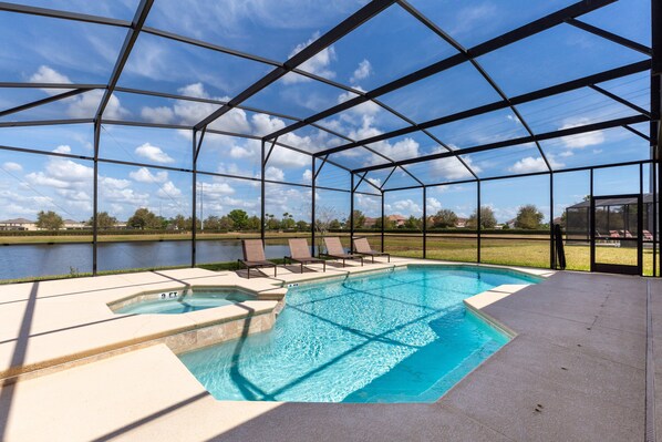 A heated pool