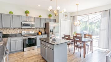 Luxury Villa, Multiple Bedrooms, Private Pool | Private kitchen | Full-sized fridge, microwave, oven, stovetop