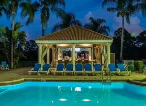 Terrace/patio - Themed 7 Bedroom Villa, 12 Min to Disney, Resort Access (Kissimmee)