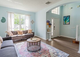 Luxury Villa, Multiple Bedrooms, Private Pool | Living area