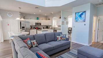 Luxury Villa, Multiple Bedrooms, Private Pool | Living area | 21-inch flat-screen TV with digital channels, TV