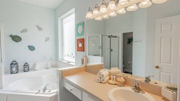 Luxury Villa, Multiple Bedrooms, Private Pool | Bathroom | Combined shower/tub, hair dryer, bidet, towels