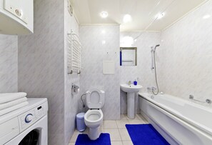 Soap, shampoo, toilet paper